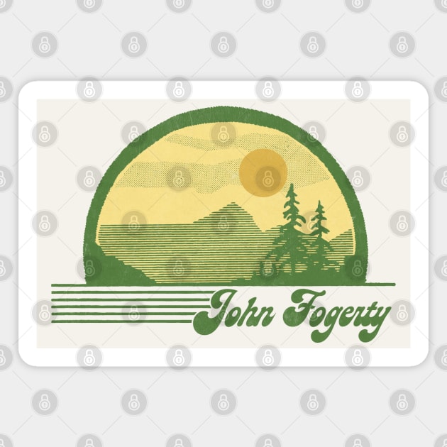 John Fogerty / Retro Style Country Fan Design Magnet by DankFutura